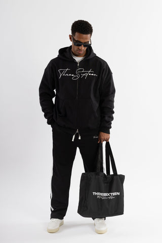Threesixteen Black/White Zip up Hoodie