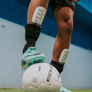 Ballers In God 'Can' Shin pads White/Black