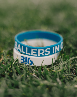 Ballers In God Wristband Twin-Pack - Blue & White