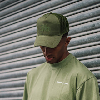 Ballers In God Trucker Hat Green