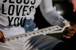Cross Wrist tape White/Black