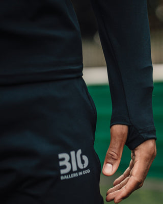 Ballers In God Performance Training QZ Top (Black/Grey)