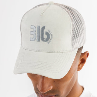 Ballers In God Trucker Hat Grey