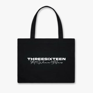 That whoever belies x Threesixteen - Black Canvas Tote Bag