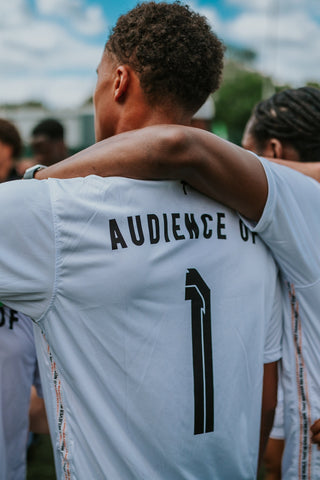 Ballers in God Official 'Audience of 1' Home Football Kit (White/Crimson)