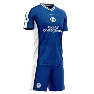 EU Ballers In God 'Great Commission' Kit (Blue/White)