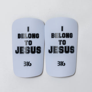 Ballers In God 'IBTJ' Shin Pads White/Black