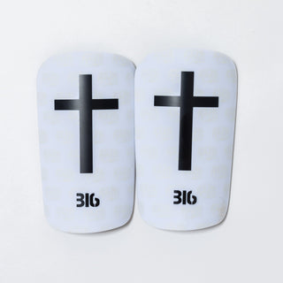 Ballers In God 'Cross' Shin pads White