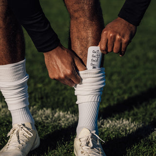 Ballers In God 'Can' Shin pads White/Black