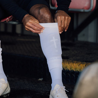 Ballers In God 'Cross' Shin Pads Black