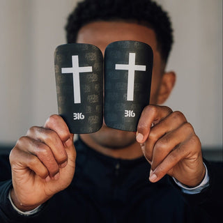 Ballers In God 'Cross' Shin Pads Black
