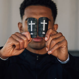 Ballers In God 'Cross' Shin Pads Black