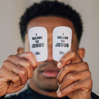 Ballers In God 'IBTJ' Shin Pads White/Black