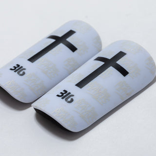 Ballers In God 'Cross' Shin pads White