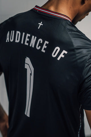Ballers in God Official 'Audience of 1/John Three 16 Away Football Kit (Black/Crimson)