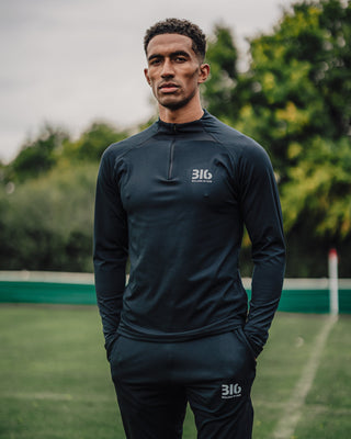 Ballers In God Performance Training QZ Top (Black/Grey)