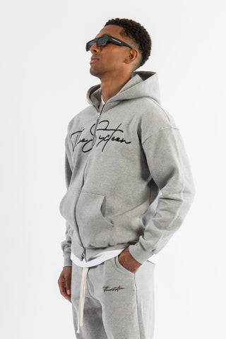 Threesixteen Grey/Black Zip up Hoodie