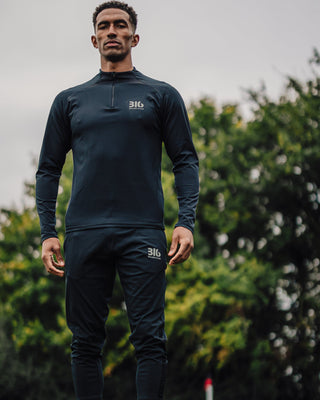 Ballers In God Performance Training QZ Top (Black/Grey)