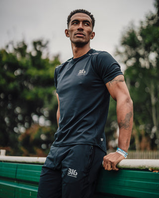 Ballers In God Performance Training T-shirt (Black/Grey)