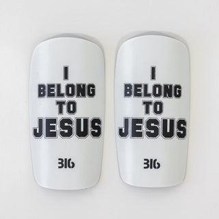 Ballers In God 'IBTJ' Shin Pads White/Black