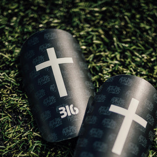 Ballers In God 'Cross' Shin Pads Black