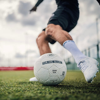 'For His Glory' Size 5 Pro Football (White/Black)