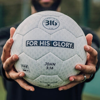 'For His Glory' Size 5 Pro Football (White/Black)