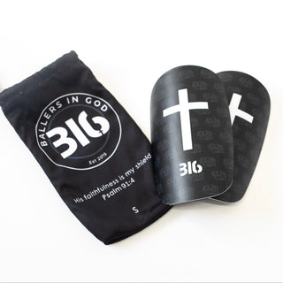 Ballers In God 'Cross' Shin Pads Black