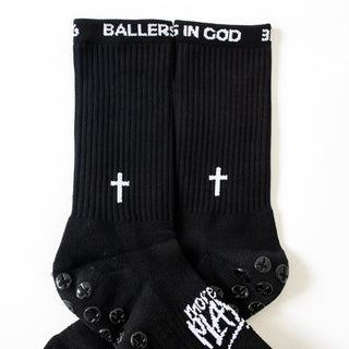 Ballers In God Performance 'Cross' Socks Black