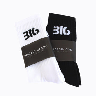 Ballers In God Lifestyle 'Logo' Socks (Twin pack)