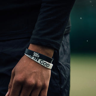 Ballers In God Wristband Twin-Pack - White & Black