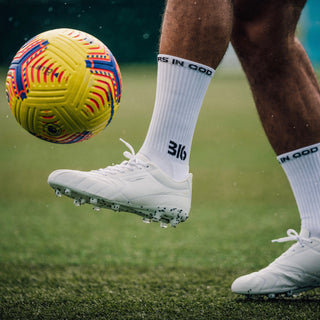 Ballers In God Performance 'Logo' Socks White