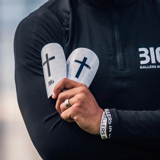 Ballers In God 'Cross' Shin pads White