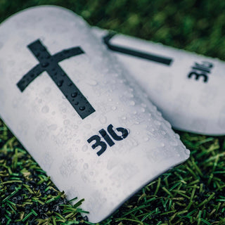 Ballers In God 'Cross' Shin pads White