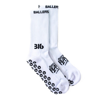 Ballers In God Performance 'Logo' Socks White