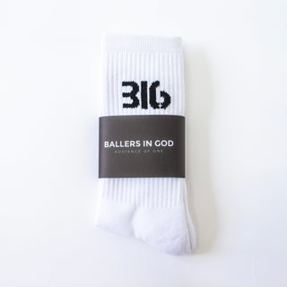 Ballers In God Lifestyle 'Logo' Socks (Twin pack)