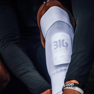 Ballers In God 'Logo' White Shin pads