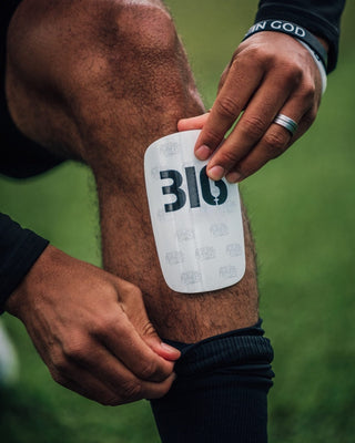 Ballers In God 'Logo' White Shin pads