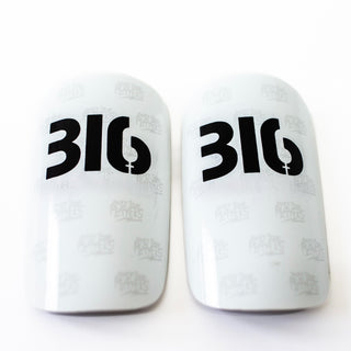 Ballers In God 'Logo' White Shin pads