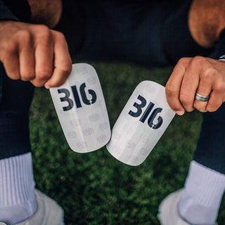 Ballers In God 'Logo' White Shin pads