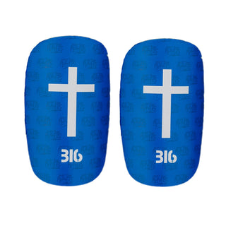 Ballers In God 'Cross' Shin pads Blue/White